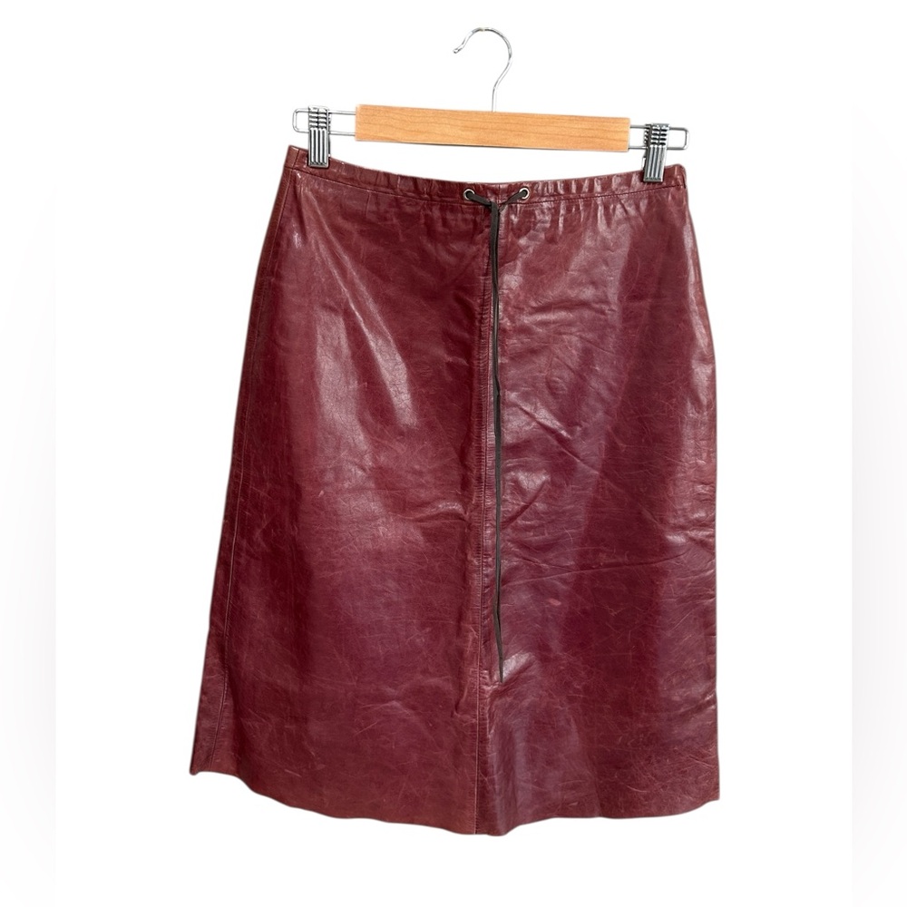 Vintage Banana Republic Real Leather Skirt, Holiday 2000 Y2k, Size 0